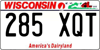 WI license plate 285XQT