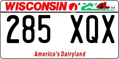 WI license plate 285XQX