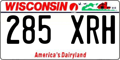 WI license plate 285XRH