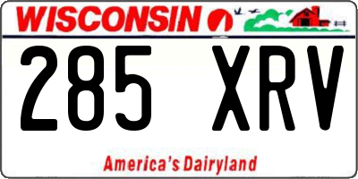 WI license plate 285XRV