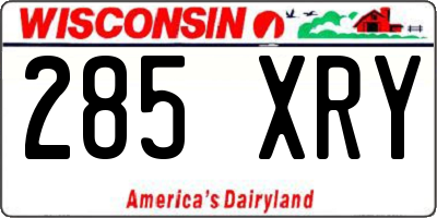 WI license plate 285XRY