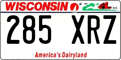 WI license plate 285XRZ