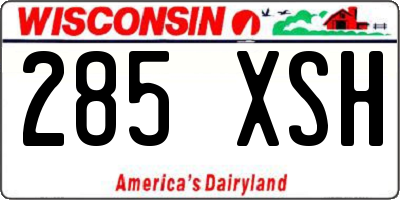 WI license plate 285XSH