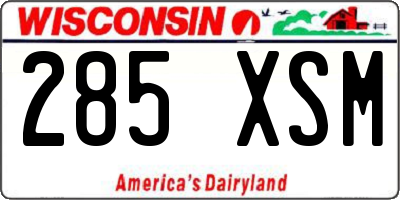 WI license plate 285XSM
