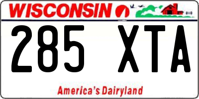 WI license plate 285XTA