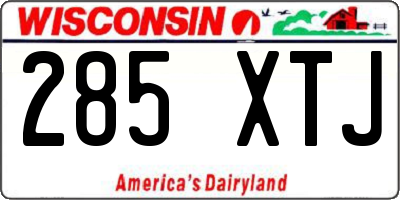 WI license plate 285XTJ