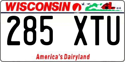 WI license plate 285XTU