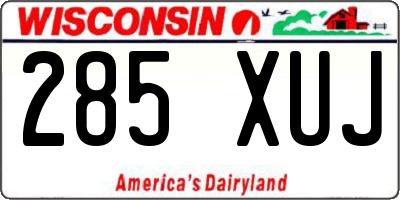 WI license plate 285XUJ