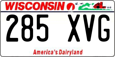 WI license plate 285XVG