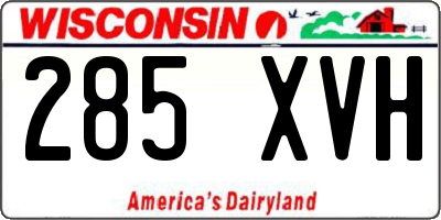 WI license plate 285XVH