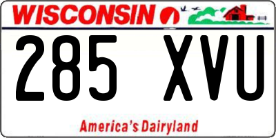 WI license plate 285XVU