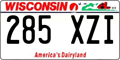 WI license plate 285XZI