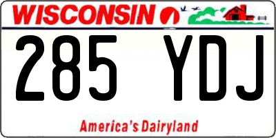 WI license plate 285YDJ
