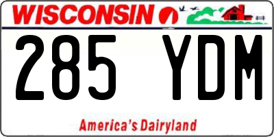 WI license plate 285YDM
