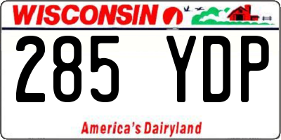 WI license plate 285YDP