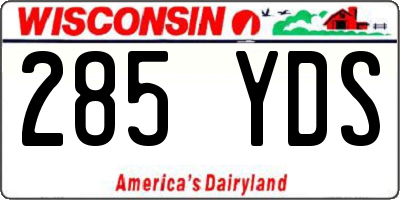 WI license plate 285YDS