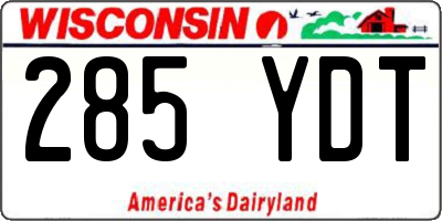 WI license plate 285YDT