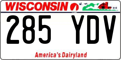 WI license plate 285YDV