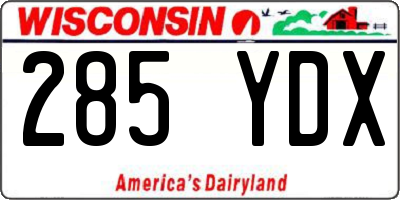WI license plate 285YDX