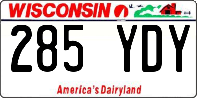 WI license plate 285YDY