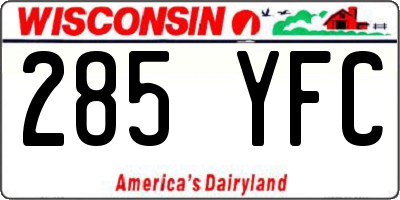 WI license plate 285YFC