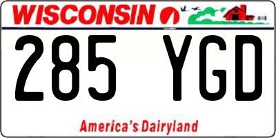 WI license plate 285YGD