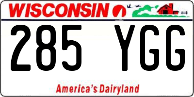 WI license plate 285YGG