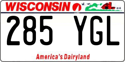 WI license plate 285YGL