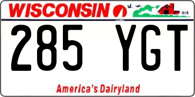 WI license plate 285YGT
