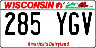 WI license plate 285YGV