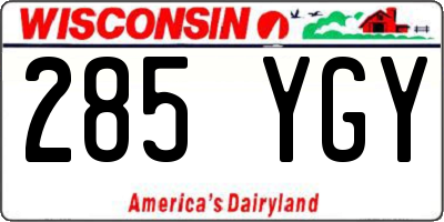 WI license plate 285YGY