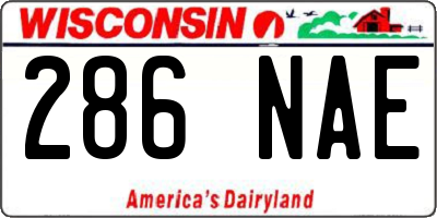 WI license plate 286NAE