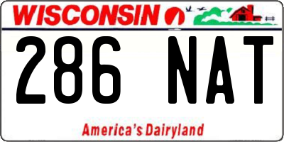 WI license plate 286NAT