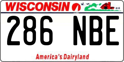 WI license plate 286NBE