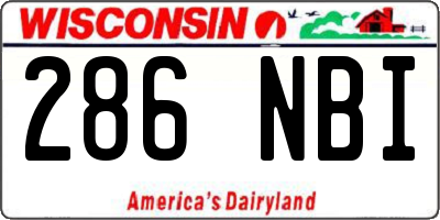 WI license plate 286NBI