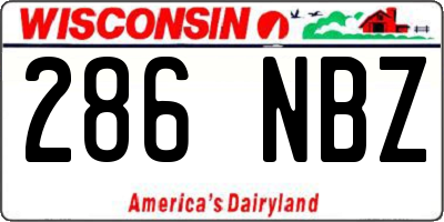 WI license plate 286NBZ