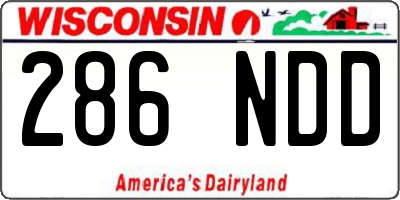 WI license plate 286NDD