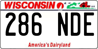 WI license plate 286NDE