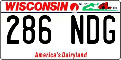 WI license plate 286NDG