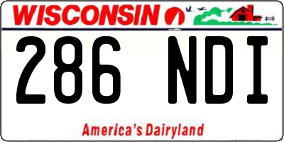 WI license plate 286NDI