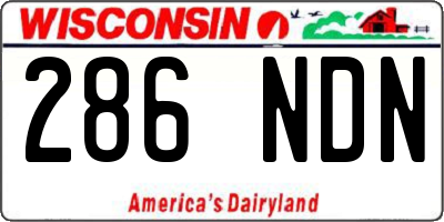 WI license plate 286NDN