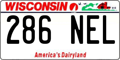 WI license plate 286NEL