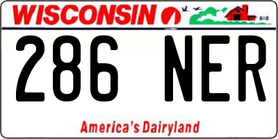 WI license plate 286NER