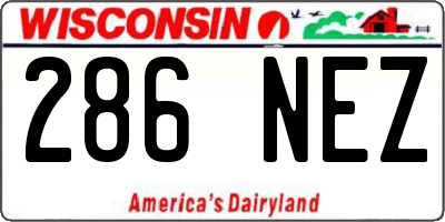 WI license plate 286NEZ