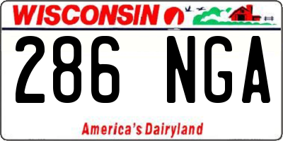 WI license plate 286NGA