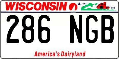 WI license plate 286NGB