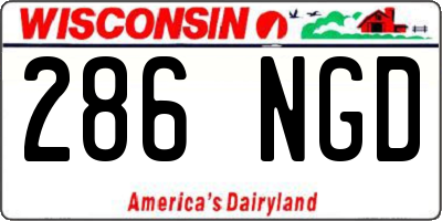 WI license plate 286NGD