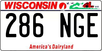 WI license plate 286NGE