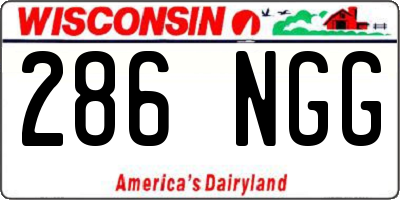 WI license plate 286NGG