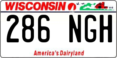 WI license plate 286NGH